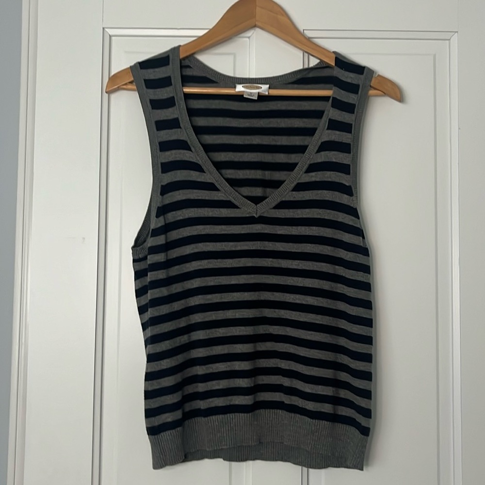 VINTAGE!! talbots striped sweater vest